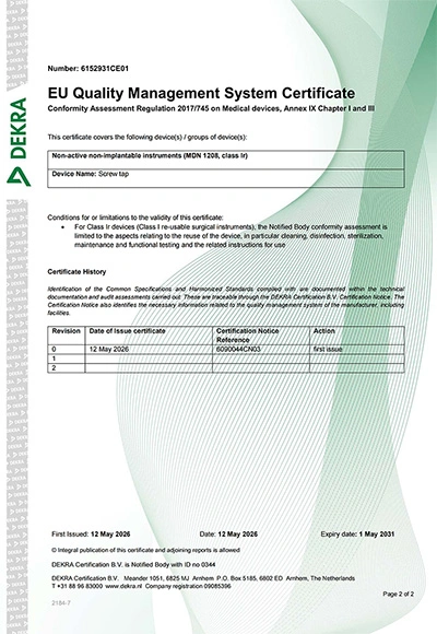 CE MDR Certificate
